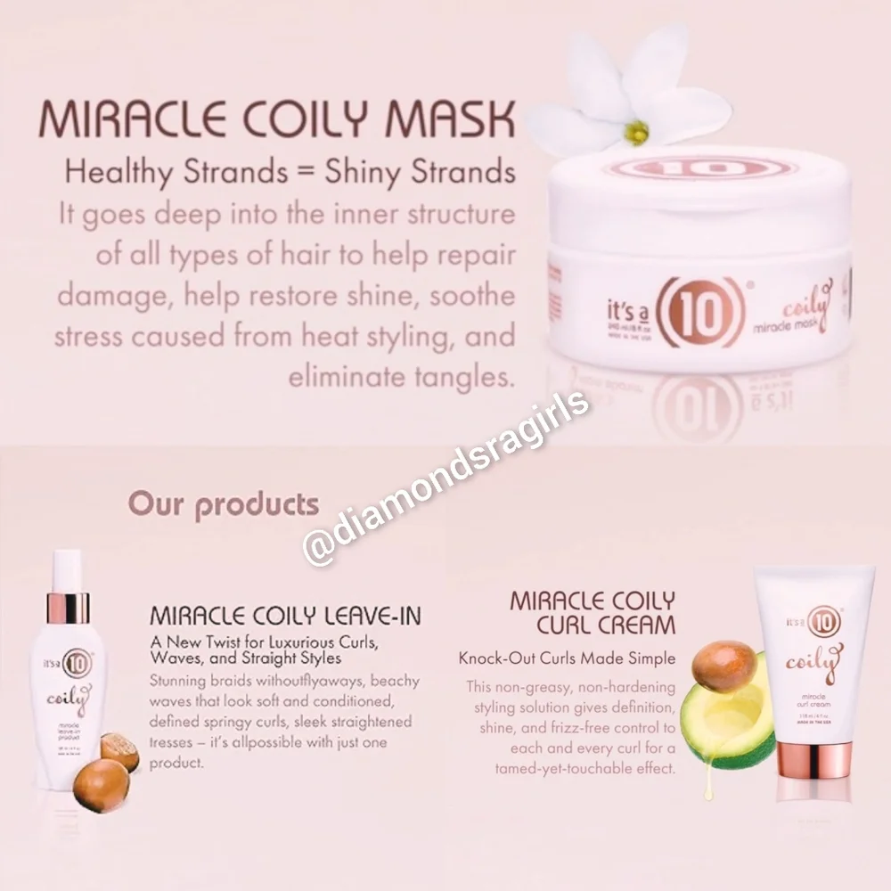 It's a 10 Coily Kit for Miracle Curls 3-Piece Trial Travel Pack NIB FIRM PRICE